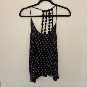 American Eagle, Black Tank Top Open Back, Size Extra Large